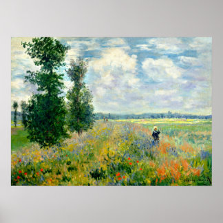 Poster Monet - Poppy Field Argenteuil 1875