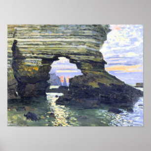 Poster Monet - Port d'Montant Etretat, belle peinture