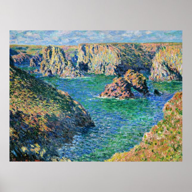 Poster Monet - Port Donnant, Belle Ile, (Devant)