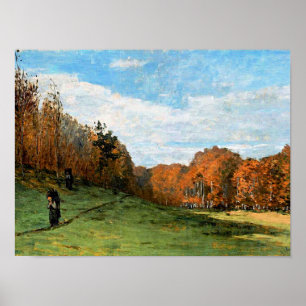Poster Monet, Porteurs de bois dans la forêt de Fontaineb