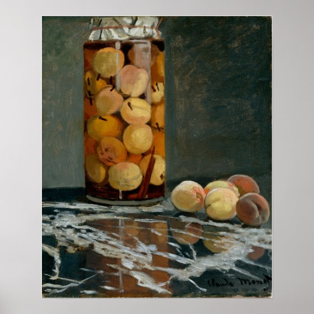 Poster Monet - Pot de Pêches (Devant)