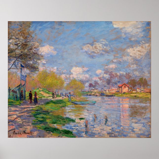 Poster Monet - Printemps Sur La Seine (Devant)