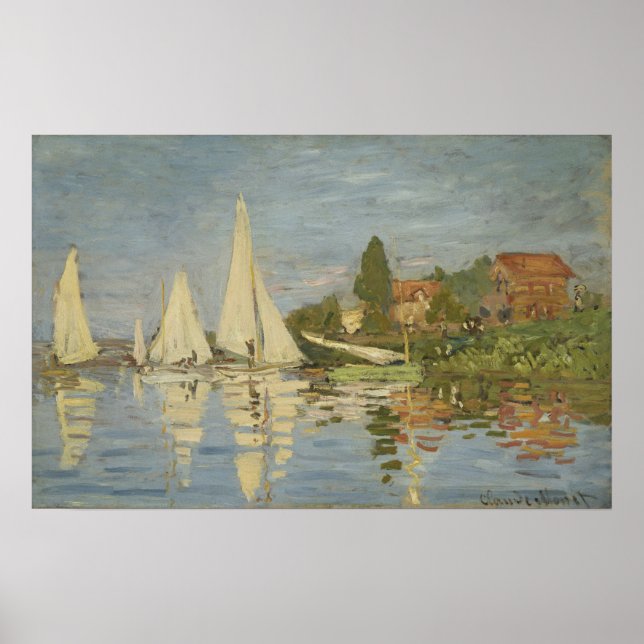 Poster Monet - Regattas À Argenteuil (Devant)