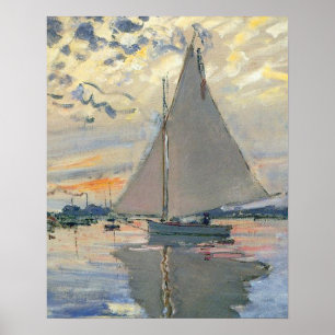 Poster Monet Sailboat Français Impressionnisme Art classi