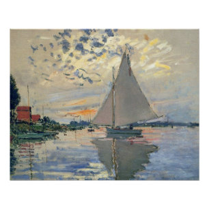 Poster Monet Sailboat Français Impressionnisme Art classi