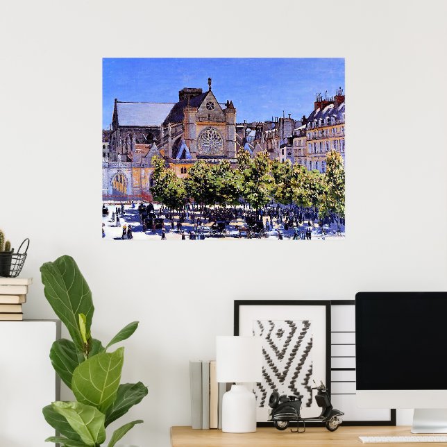 Poster Monet - Saint Germain l'Auxerrois (Bureau à domicile)