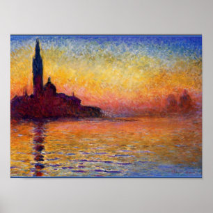 Poster Monet - San Giorgio Maggiore à Dusk, art