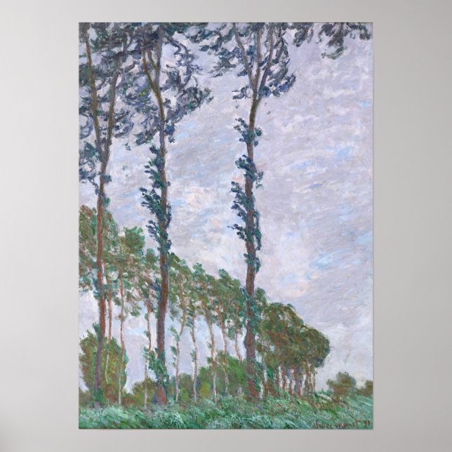 Poster Monet - Série D'Effet Éolien Des Ppeupliers (Devant)