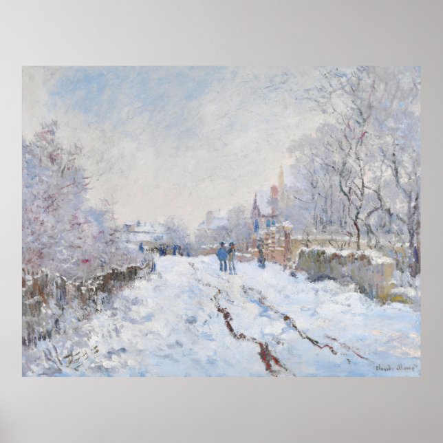 Poster Monet  Snow Scene at Argenteuil (Devant)