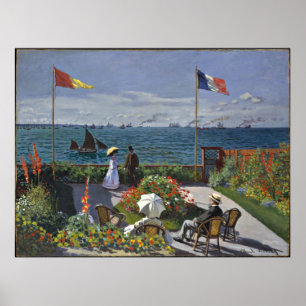Poster Monet - Terrasse à Sainte Adresse