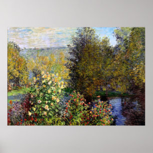 Poster Monet - Un coin du jardin à Montgeron