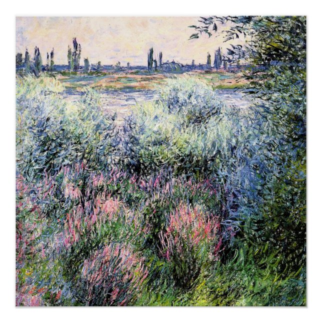 Poster Monet - Un endroit sur les bords de Seine (Devant)