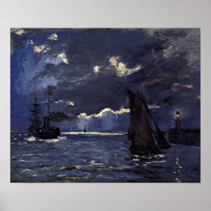 Poster Monet - Un Expédition Maritime Au Lune