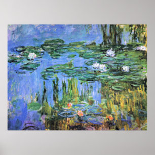 Poster Monet - Water Lilies, 1914-1915, peinture d'art