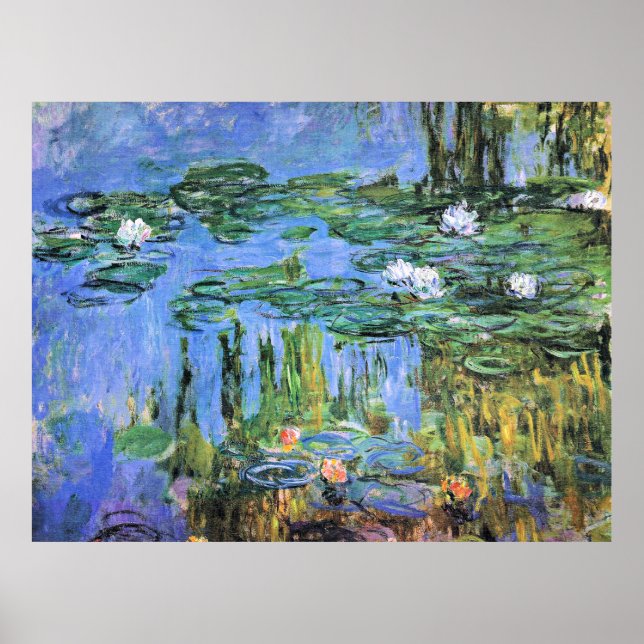 Poster Monet - Water Lilies, 1914-1915, peinture d'art (Devant)