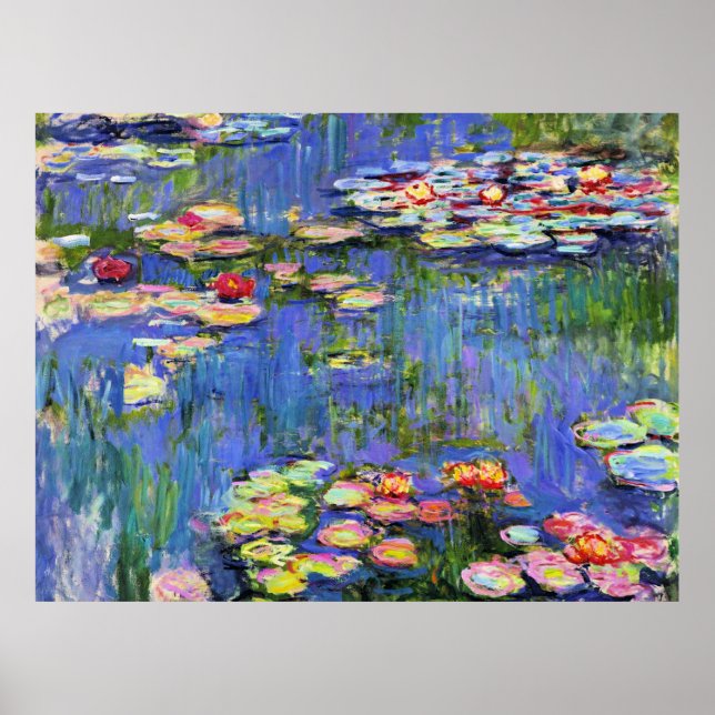 Poster Monet - Water Lilies, 1916, (Devant)