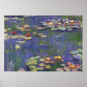 Poster Monet Water Lilies Chef-d'oeuvre Peinture