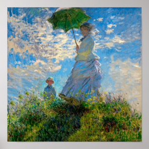 Poster Monet Woman Parasol Impressionism