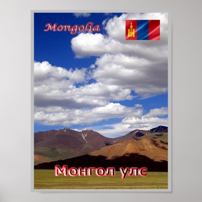 Poster Mongolie - Paysage - (Devant)