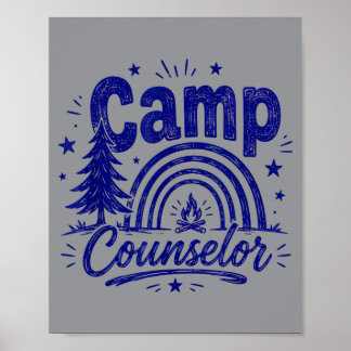 Poster Moniteur de camp Hommes Femmes Été