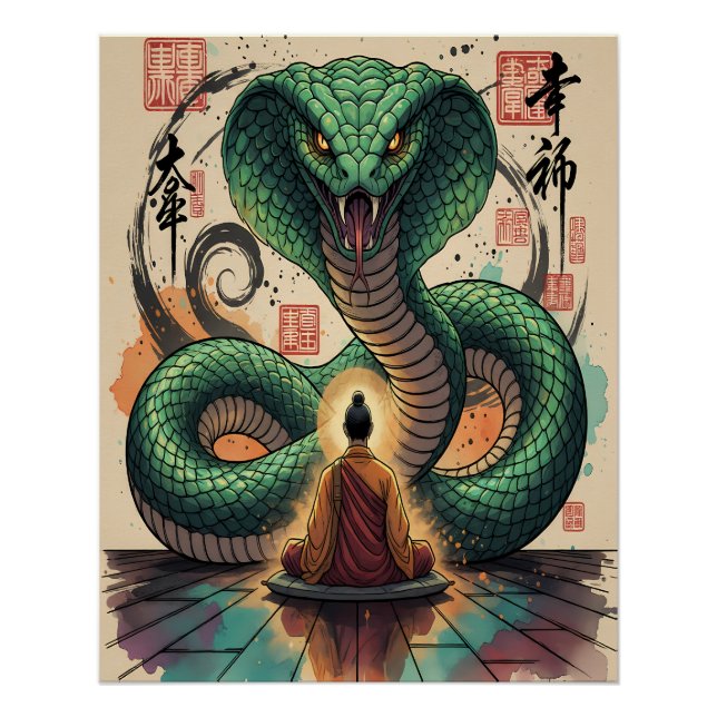 Poster Monk and Serpent (Devant)