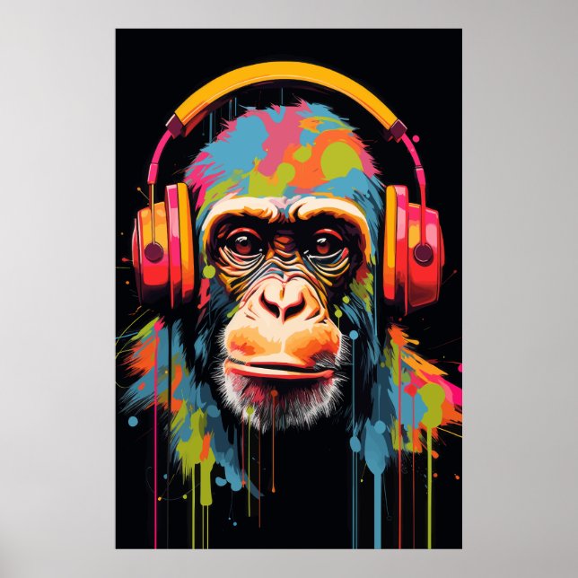 Poster Monkey Music Art Monkey Art Monkey Gallery Art (Devant)