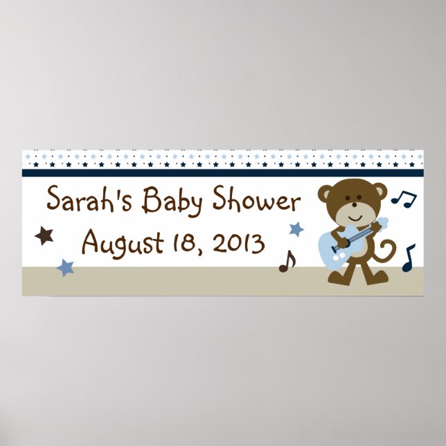 Poster Monkey Rocker/Rock et Roll Poster/Bannière (Devant)