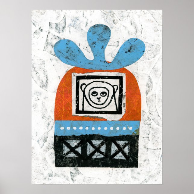 Poster Monkey voit tous les objets muraux de l'affiche (Devant)