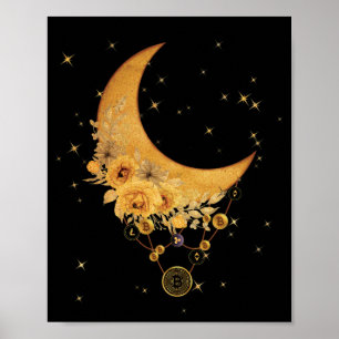 Poster Monnaie Virtuelle Sur La Lune Graphique Spirituel