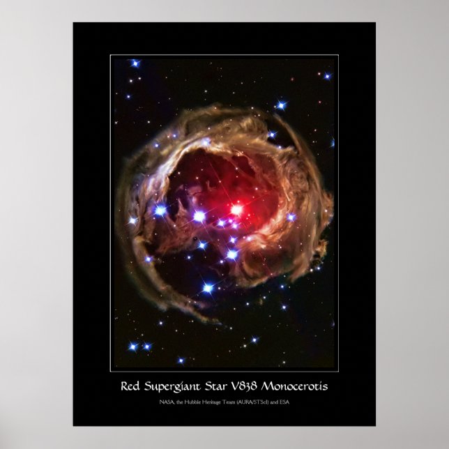 Poster Monocerotis étoile rouge Supergéant V838 (Devant)