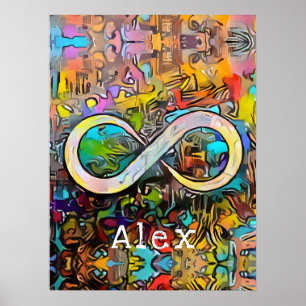 Poster Monogramme   Ajouter un nom   Symbole d'infini