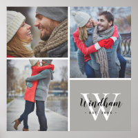 Monogramme familial Date de création 3 Collage pho