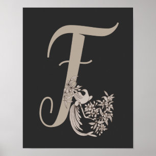 Poster Monogramme initial F