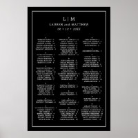 Monogramme Mariage Alphabétique Noir