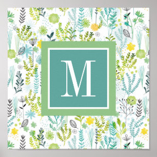 Poster Monogramme   Motif sauvage et libre