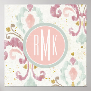 Poster Monogramme   Motif Soft Deco