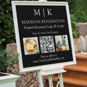Poster Monogramme ou ajouter un logo Business QR 2 Photos