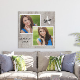 Poster Monogramme personnalisé Portrait principal Collage