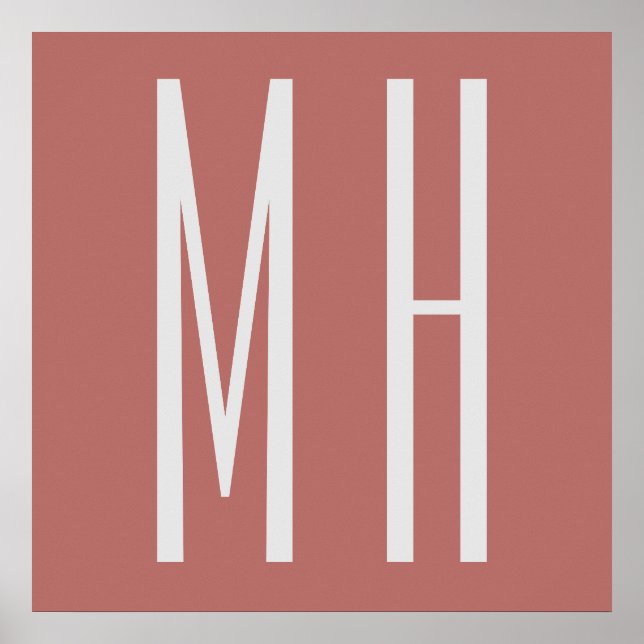 Poster Monogramme professionnel moderne minimaliste simpl (Devant)