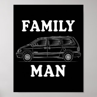 Poster Monospace Humour pour la vie de papa fier C