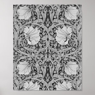 Poster Monotone gris Pimpernel, William Morris