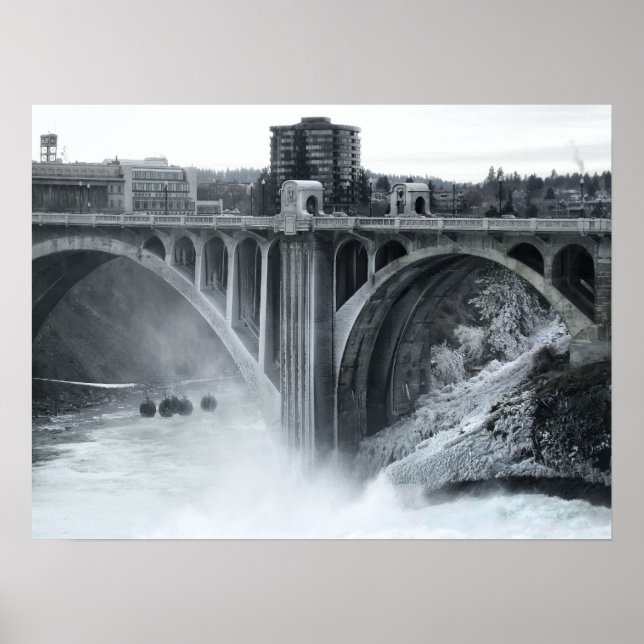 Poster Monroe St Bridge 2 - Spokane Washington (Devant)