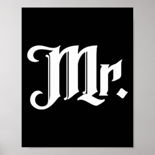 Poster Monsieur et Madame Couple Marié Mariage Femme
