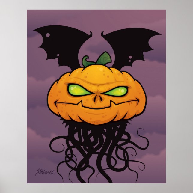 Poster Monster citrouille (Devant)