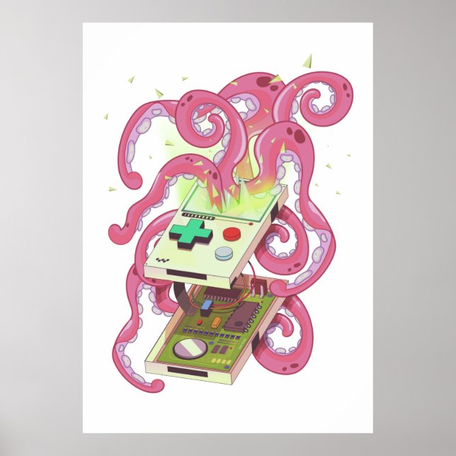 Poster Monster de la console de jeux (Devant)