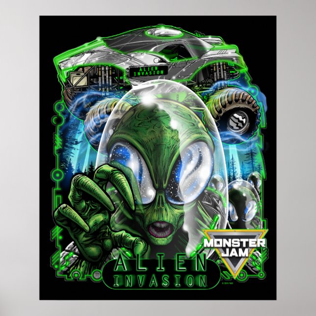 Poster Monster Jam Invasion Alien (Devant)