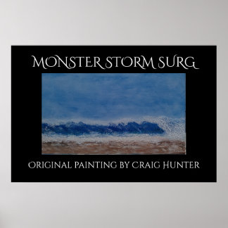 Poster Monster storm surf