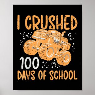 Poster Monster Truck 100 Jours École 100e Jour Garçons En