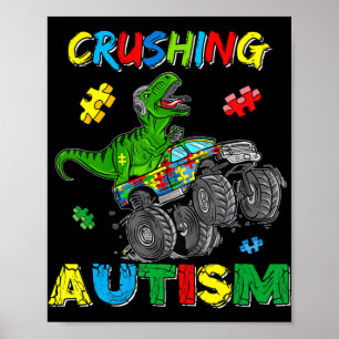 Poster Monster Truck Crushing Austim Sensibilisation sur