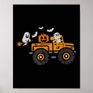 Poster Monster Truck Ghost Citrouille Costume Halloween G